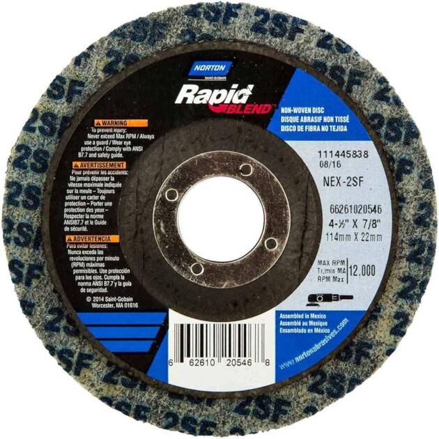 DISCO DE FIBRA BLAZE RAPID BLEND NORTON 3" 1/4 PZA