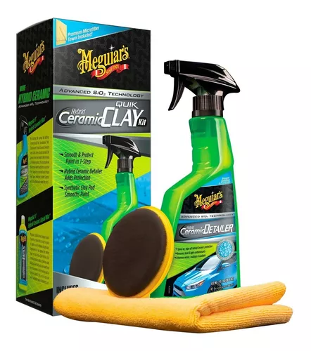 KIT DESCONTAMINACION-PROTECCION HYBRID CERAMIC CLAY KIT MEGUIARS 3 PZS G200200