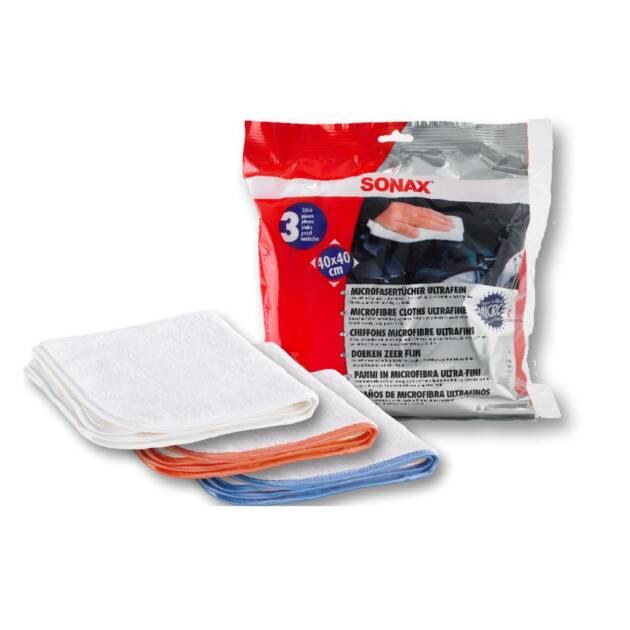 PAÑOS DE MICROFIBRAS SONAX 40X40 75522 3PZS