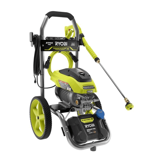 HIDROLAVADORA ELECTRICA BRUSHLESS 2700 PSI RYOBI 1.1 GPM