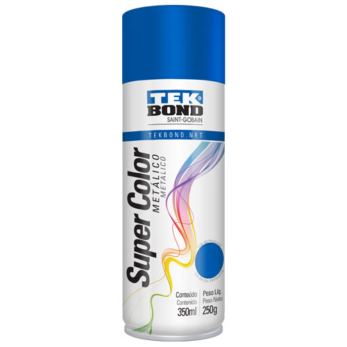 PINTURA EN AEROSOL AZUL METALICO SUPER COLOR TEK BOND 350ML