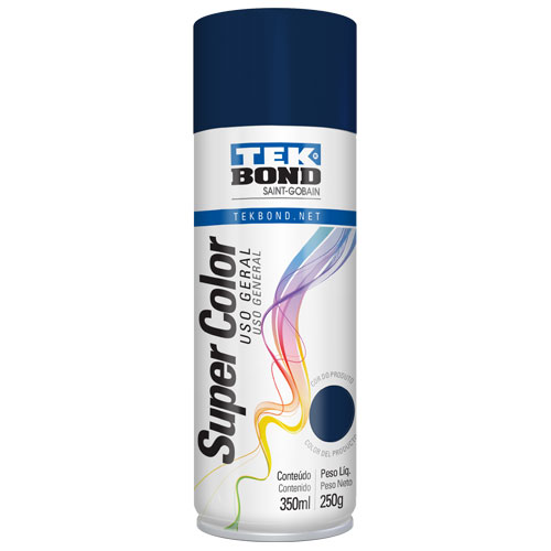 PINTURA EN AEROSOL AZUL OSCURO SUPER COLOR TEK BOND 350ML