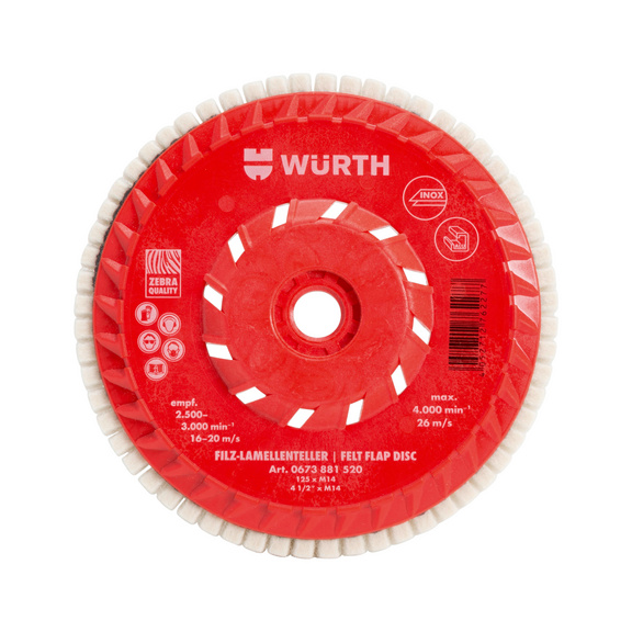 DISCOS PARA PULIR DE ALGODON WURTH 75MM
