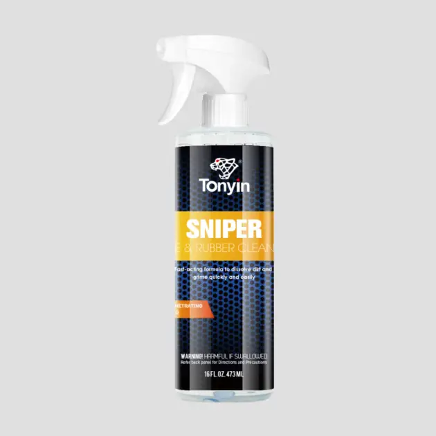 LIMPIADOR DE LLANTAS Y GOMAS TIRE & RUBBER CLEANER SNIPER TONYIN 473ML TN06B